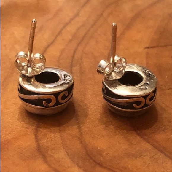 Silpada Sterling Silver CZ Harlequin Post Earrings - Picture 14 of 16